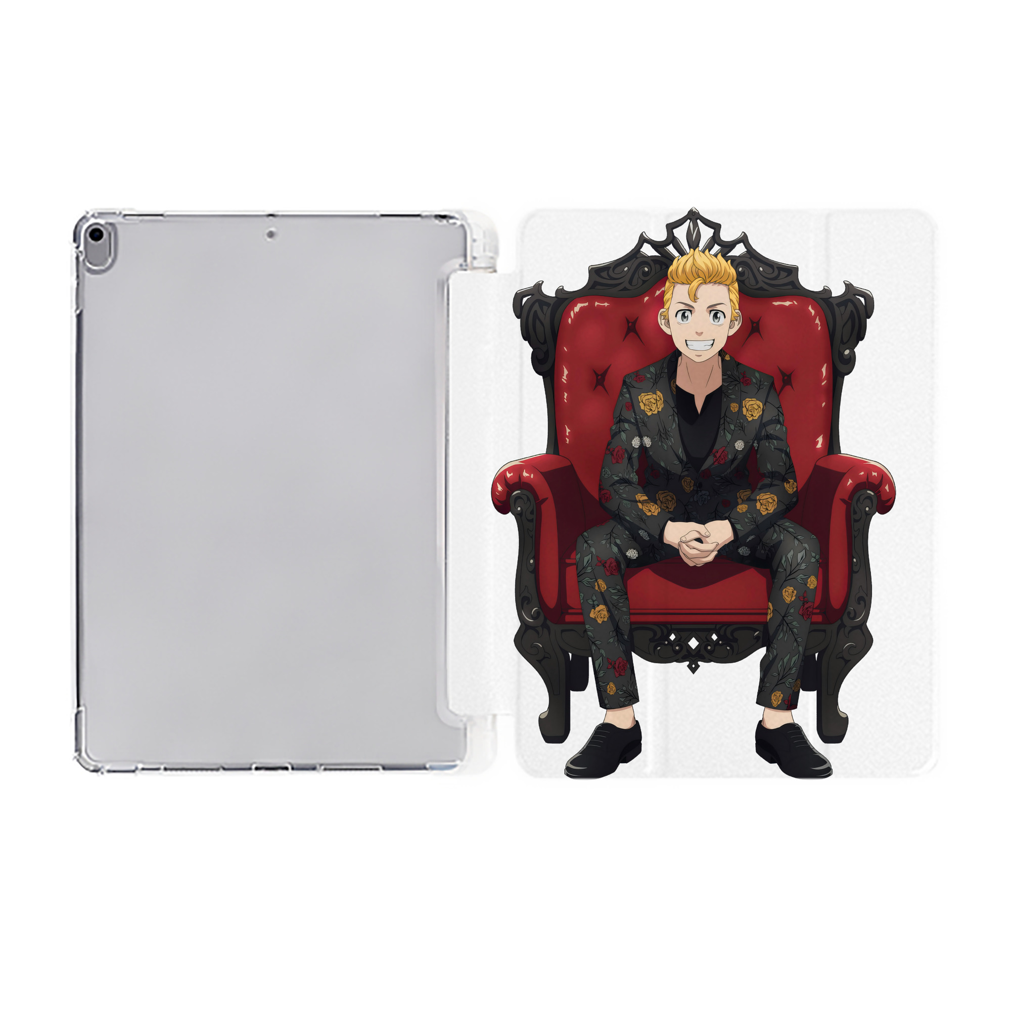 （画像用） 東京リベンジャーズ Tokyo Revengers IPad ケース ペン収納付き 三つ折りスタンド PUレザー×シリコン 対応機種9.5/10.5/10.9インチ